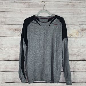 Vintage Nike Athleisure Long Sleeve Quick Dry Athletic Shirt XL Y2K Ohio State